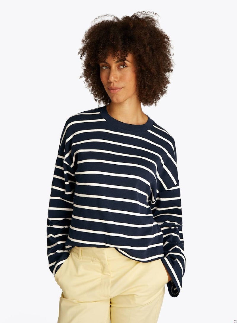 تومي هيلفيغر تيشيرت طويل الأكمام بقصة مريحة - Image 1